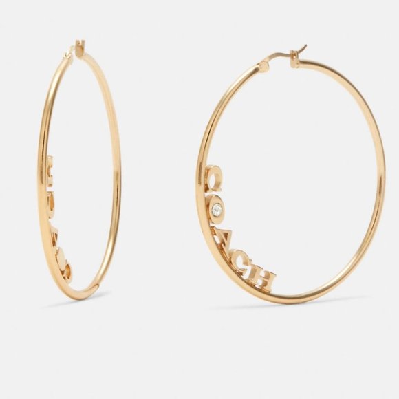 Coach Jewelry Coach X Jennifer Lopez Signature Hoops Earrings Jlo